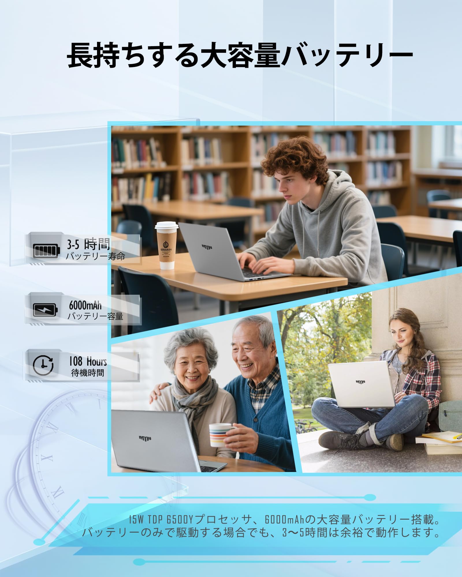 Amazon.co.jp: ノートパソコン 15.6インチ IPS 1080P スクリーン